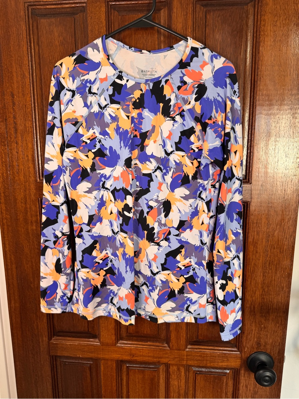 Athleta Multicolor Floral Long Sleeve Tee